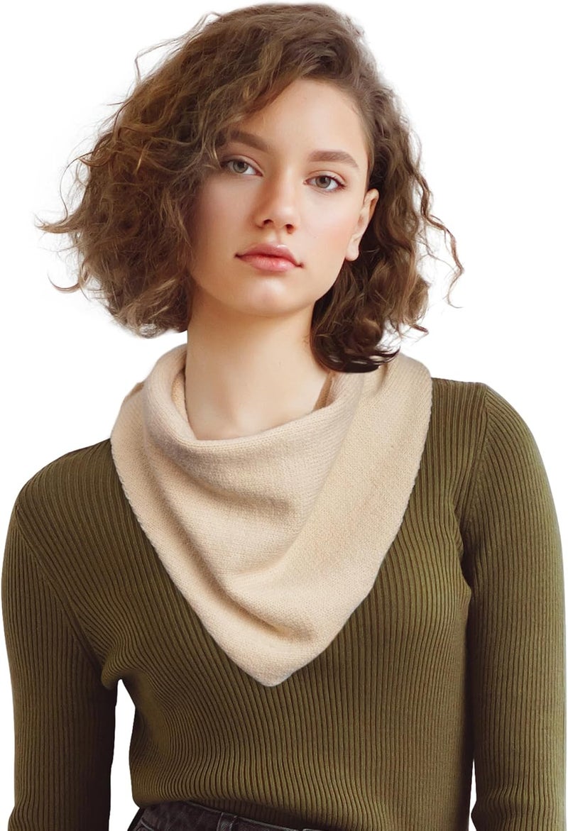 Molans Women Winter Knit Neck Scarf - Warm Crochet Triangle Scarf for Women Girls - Image 1